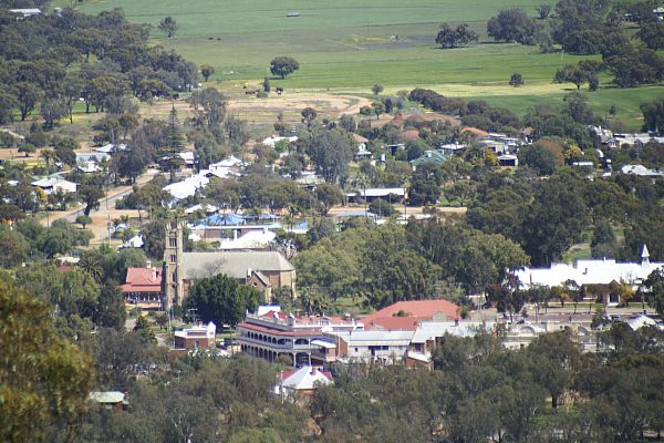 View of York townsite from the Mount Brown Lookout